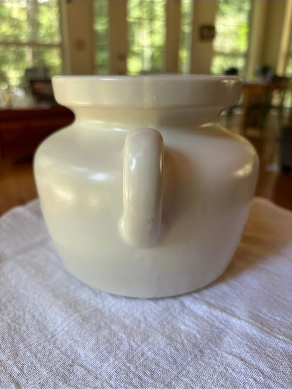 White Ceramic Two-Handled McCoy Spice Delight Bean Pot Number 341 Made In USA